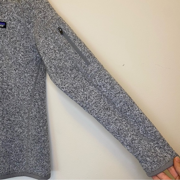 PATAGONIA Women's Better Sweater 1/4-Zip Fleece Knit Birch White Gray Sz Small - Picture 8 of 13